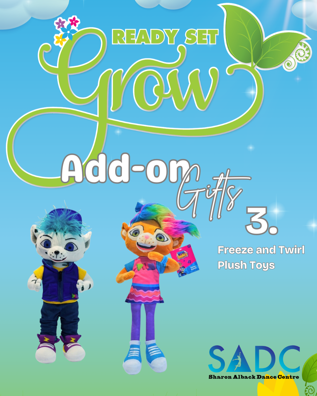Twirl and Freeze Plush (sold as a pair) - Ready Set Dance